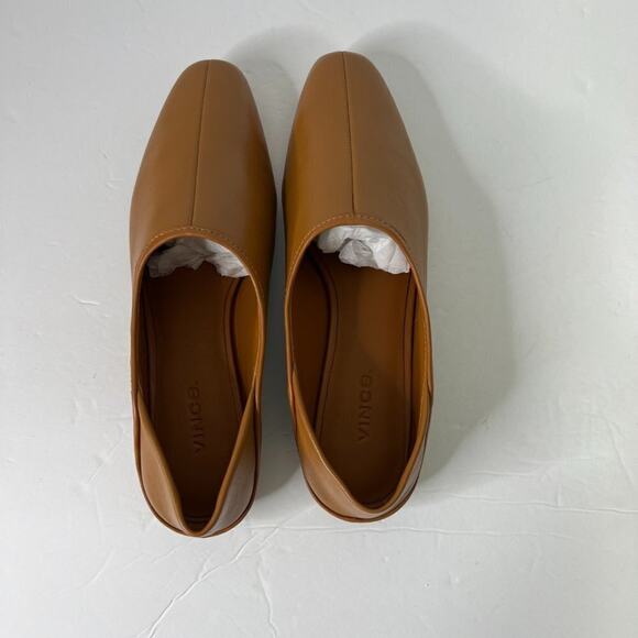 Vince  Branine Square Toe Slip On Leather Loafers 6.5 - Picture 6 of 10